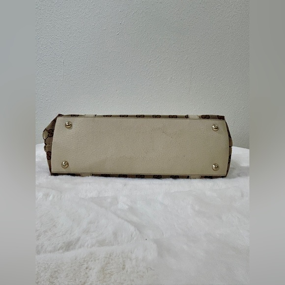 GUCCI Abbey Line Tote Bag 141470 GG Canvas x Leather Made in Italy - Picture 5 of 11